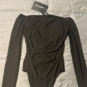 PrettyLittleThing Black Long Sleeve Bodysuit